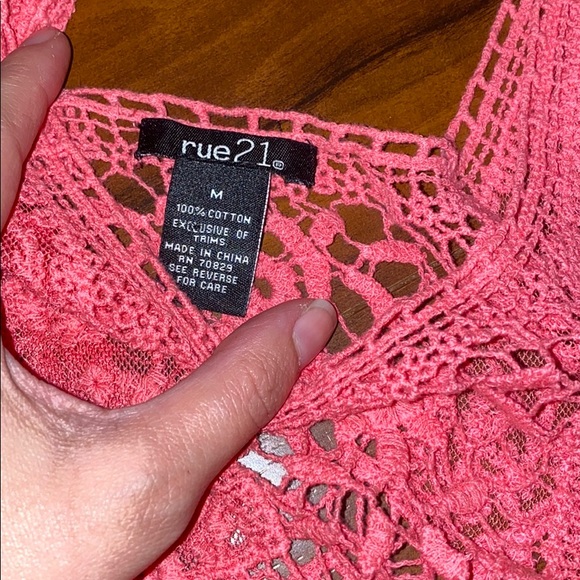 Rue 21 lace layered top medium - Picture 2 of 4